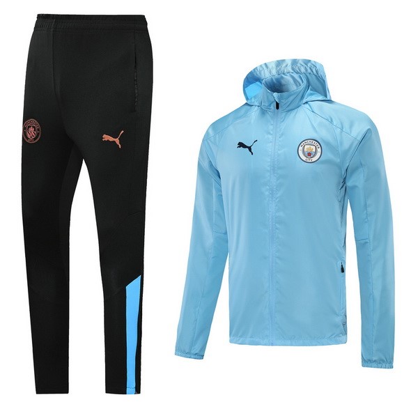 Windjacke Manchester City Komplett Set 2021-22 Blau Licht Fussballtrikots Günstig